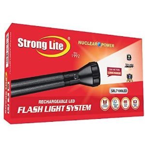 strong lite SRL7100LED Rechargeable Torch Light,Long Distance Beam Range, Aircraft Aluminium Body with Ultra Bright LED Light