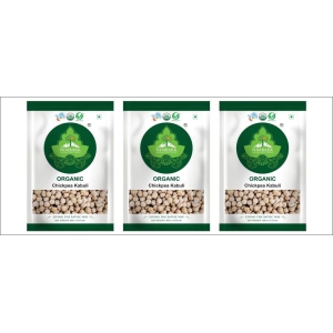 Nimbark Organic Unpolished Kabuli Chana/White Chickpeas/Chole - 500gms | Pack of 3 | Chemical Free & Pesticides Free | Adds Variety to Your menu | Goodness Intact 500gm Pack of 3(1500gms)