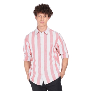 Multi Slim Fit Stripe Full Sleeves Casual Shirts