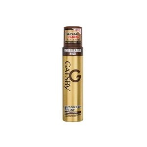 Gatsby Set  Keep Styling Hair Spray  Ultra Hard Quick Drying Long Lasting  Natural Shine Non Sticky  Easy Wash Off Made In Indonesia Golden Citrus 250 Ml