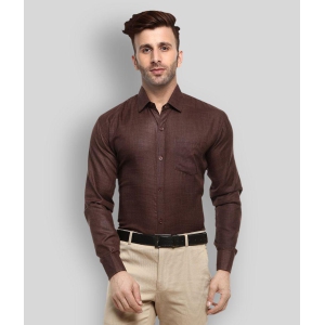 Hangup - Brown Cotton Blend Regular Fit Mens Formal Shirt ( Pack of 1 ) - None