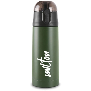 Milton New Crown 600 black Green Stainless Steel Sipper Water Bottle 750 mL ( Set of 1 ) - Green