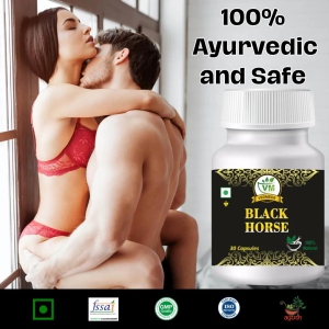 VEDMEDS Black Horse - Hard erection Herbs Capsules (For Men)
