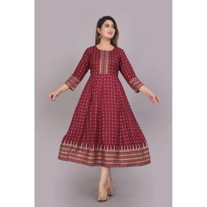 sipet-maroon-rayon-womens-anarkali-kurti-pack-of-1-none