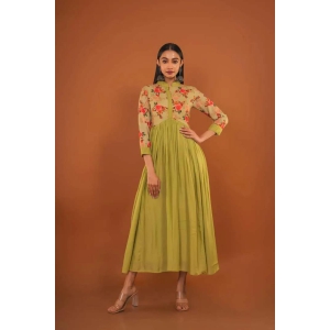 Avocado Green Maxi Kurta-XS