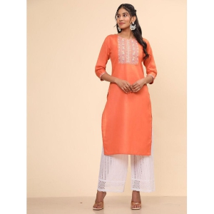 vbuyz-orange-cotton-blend-womens-straight-kurti-pack-of-1-none