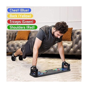 ODDISH Push Up Board -with 14-in-one Muscle Toning System, Multifunctional Colour Coded Foldable Push up Board for Body Muscle - Multi Color