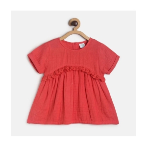 MINI KLUB - Red 100% Cotton Girls Top ( Pack of 1 ) - None