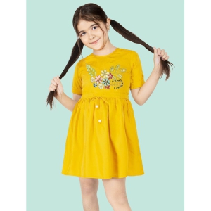 Naughty Ninos Yellow Polyester Girls A-line Dress ( Pack of 1 ) - None