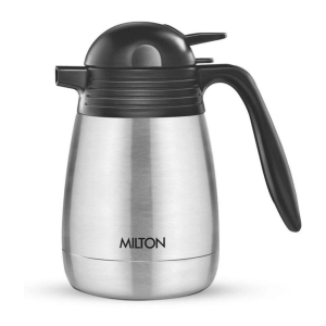 Milton Thermosteel Carafe 24 Hours Hot or Cold Tea/Coffee Pot, 1000 ml, Silver - Silver
