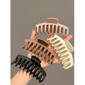 Hair Claw Clutcher | Matte aesthetic clutcher |-Beige