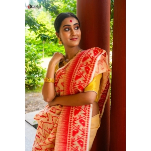 Dhakai Kora Color Jamdani Saree