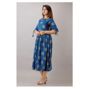 fabbibaprints-blue-rayon-womens-flared-kurti-pack-of-1-xxl