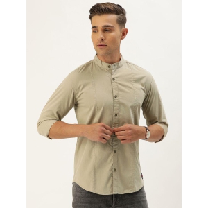 IVOC - Beige 100% Cotton Slim Fit Mens Casual Shirt ( Pack of 1 ) - None