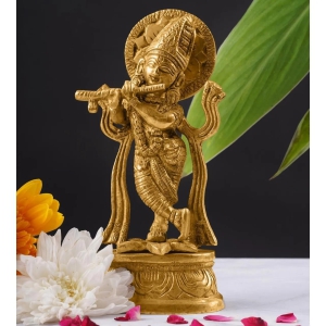 Lord Krishna Idol-Gold / 1 / Brass