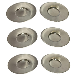 Dynore - Silver Steel Saucer ( Pack of 6 ) - Silver