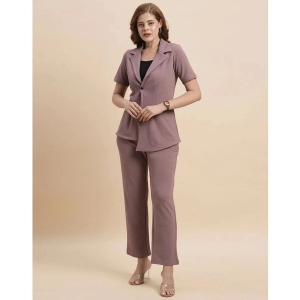 Selvia Pink Solid Pant Top Set - None