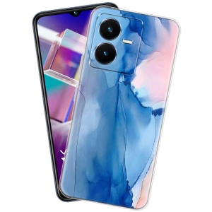 NBOX - Multicolor Silicon Printed Back Cover Compatible For Vivo Y22 ( Pack of 1 )