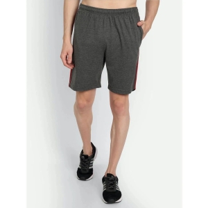 Zeffit - Charcoal Cotton Blend Mens Shorts ( Pack of 1 ) - None