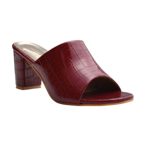 Ajanta - Red Womens Mules Heels - None