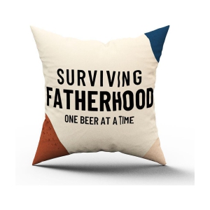 Royals of Sawaigarh - Multicolor Polyester Gifting Printed Filled Cushion For Fathers Day