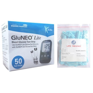 Infopia Gluneo lite 50 strips+ 50 life rehabs lancets Expiry March 2024