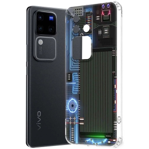 NBOX Multicolor Printed Back Cover Silicon Compatible For Vivo V30 Pro 5G ( Pack of 1 )