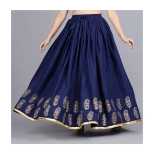 FABRR - Navy Cotton Women's Ball Gown Skirt ( Pack of 1 ) - None