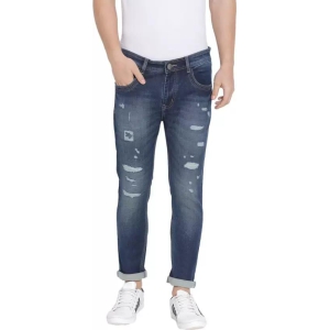 Men Slim Mid Rise Blue Jeans