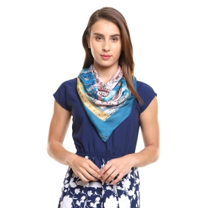 Modarta Head Scarf - Blue Floral Scarf