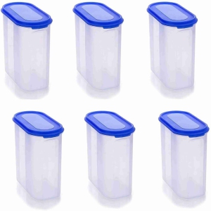 Plastic Multicolor Grocery Container (Pack Of 6)