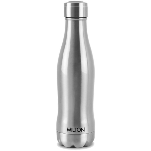 Milton Duke Thermosteel Hot & Cold Water Bottle, 600 Ml, Silver - Silver