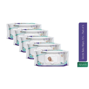 Himalaya Gentle Baby Wipes 72 (Pack of 5)