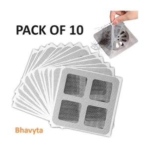 Disposable Shower Drain Hair Catcher, Drain Hair Catcher Waterproof Mesh Stickers for Bathroom Accessories, Apartment Essentials for Kitchen, Sink, Bathtub (4 X 4) (pack-10)