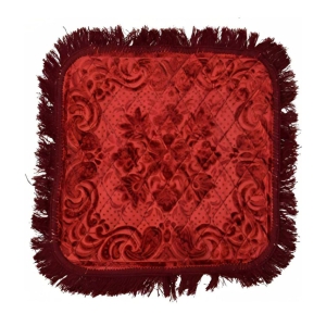 Abhikram Maroon Single Regular Velvet Prayer Mat ( 51 X 51 cm )