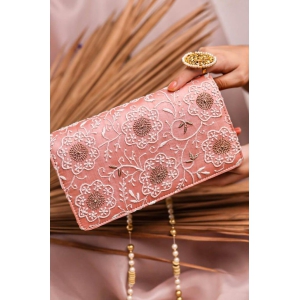 Huben Blush Blossom Chikankari Sling Bag