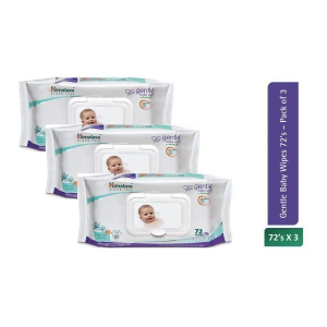 Himalaya Gentle Baby Wipes 72 (Pack of 3)