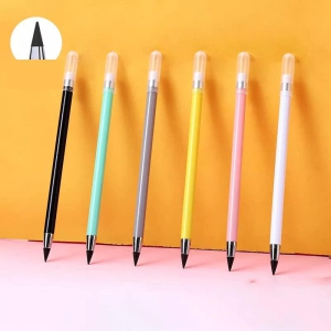 4PCS Inkless Pencil Reusable Everlasting Pencil with Eraser Colorful Pencils 4 Inkless Forever Pencil with 2PCS Replaceable Graphite Nib & 1 Pencil Case for Home School Office Writing Drawing