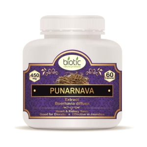 Biotic Punarnava Capsules(Boerhavia diffusa)Extract 450mg Capsule 60 no.s