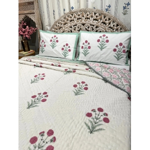 Hand Block Organic Mulmul Cotton Quilt | Paakhi Quilt-King