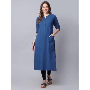 pistaa-blue-cotton-womens-straight-kurti-pack-of-1-none