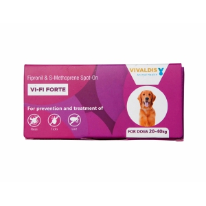 Vivaldis Single Pipette Prevention & Treatment Of Fleas, Ticks And Chewing Lice Infestation In Dogs(20-40Kg)