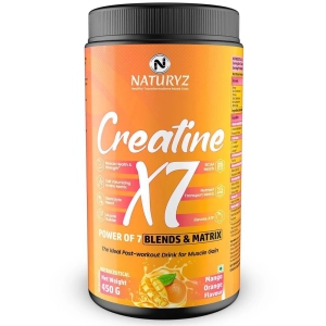 NATURYZ Creatine X7 Post Workout Supplement With 7 Blends & Matrix For Lean Body -450g(Mango Orange)