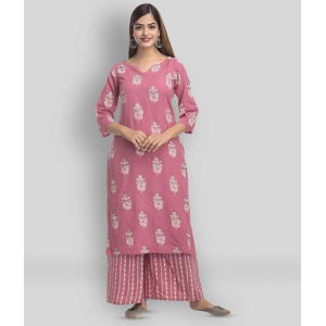 Maquien - Mauve Straight Rayon Womens Stitched Salwar Suit ( Pack of 1 ) - 5XL