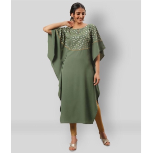 janasya-green-crepe-womens-kaftan-kurti-pack-of-1-3xl