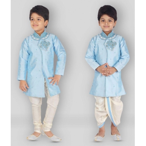 Ahhaaaa Kids Ethnic Wear Kurta, Pyjama and Dhoti Pant Set for Boys - None