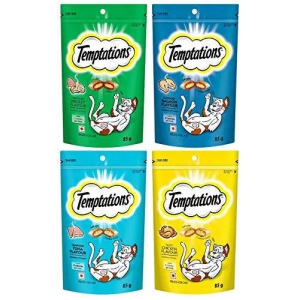 Temptations Cat Treat, Tasty Chicken Flavour - 85 g & Tuna & Medley&Salmon