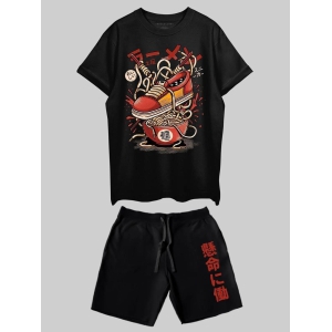 Ramen Knots Co-ord Set-X-Large / Black