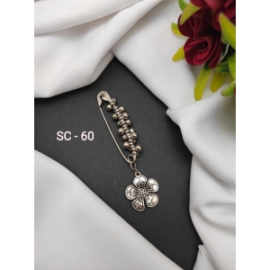 Silver Saree Pin For Women (1flower)