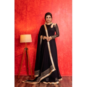 Charming Black Anarkali with Dupatta-S